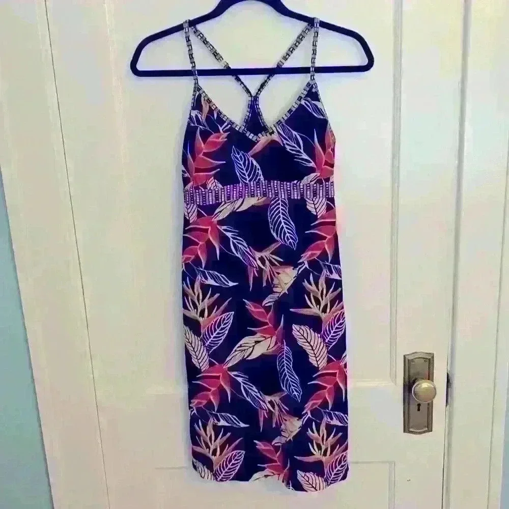 Athleta Shorebreak Floral Beach Dress, Womens Size Small - Picture 1 of 8